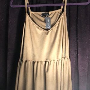 Tan loose fitting tank top